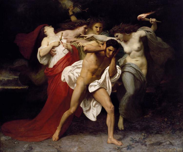 Adolphe William Bouguereau Orestes Pursued by the Furies (mk26) Sweden oil painting art